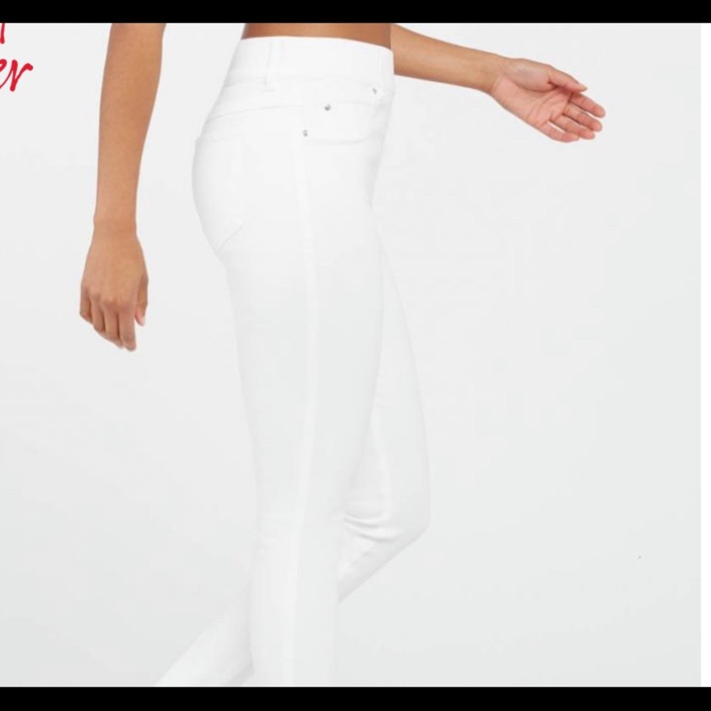 SPANX white ankle skinny jeans